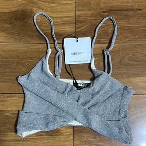 NWT Beach riot Kenzie glitter top size medium